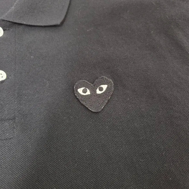 [SOLD OUT] 꼼데가르송 플레이 블랙 반팔 폴로티