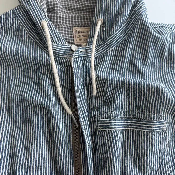 [BUNJANG] RRL Indigo Striped Twill Hooded Jacket / 더블알엘(RRL) 인디고 스트라이프 트윌 후드 자켓 M