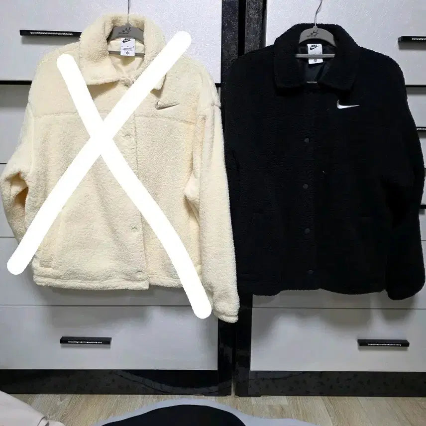 [BUNJANG] Nike Fleece Jacket Black / 나이키 뽀글이 플리스 자켓 블랙