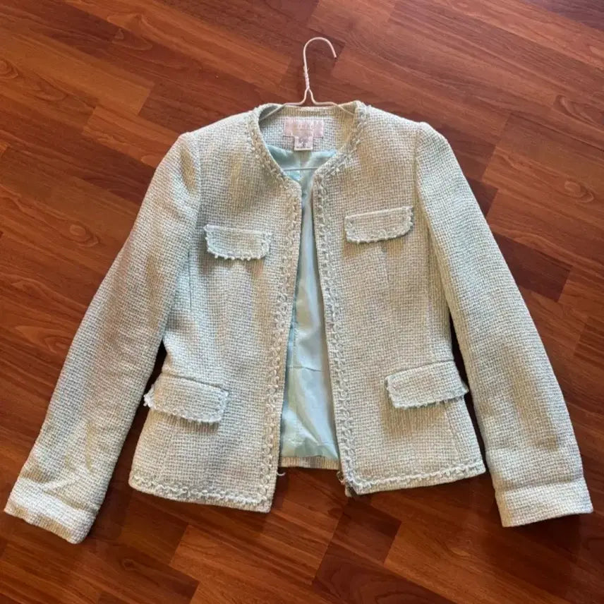 [BUNJANG] Vintage Tweed Jacket / 빈티지 트위드 자켓 민트색