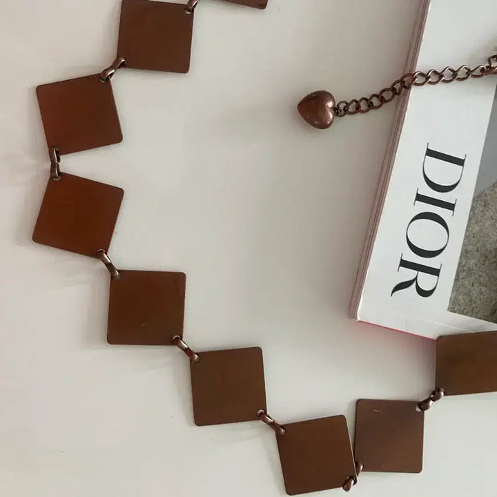 [BUNJANG] Vintage Square Chain Belt / 사각 체인 벨트 브라운 빈티지 체인벨트 y2k 보헤미안 오리엔탈