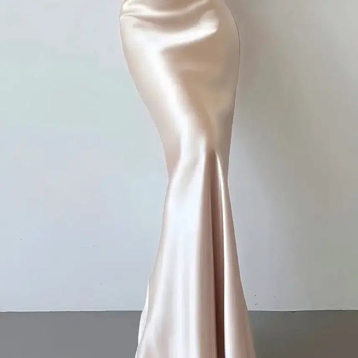 [SOLD OUT] 새틴 롱 스커트 연핑크