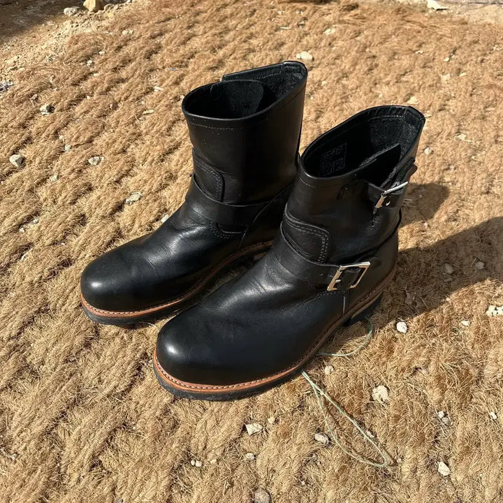 [SOLD OUT] 블랙 레더 엔지니어 부츠 호킨스 270