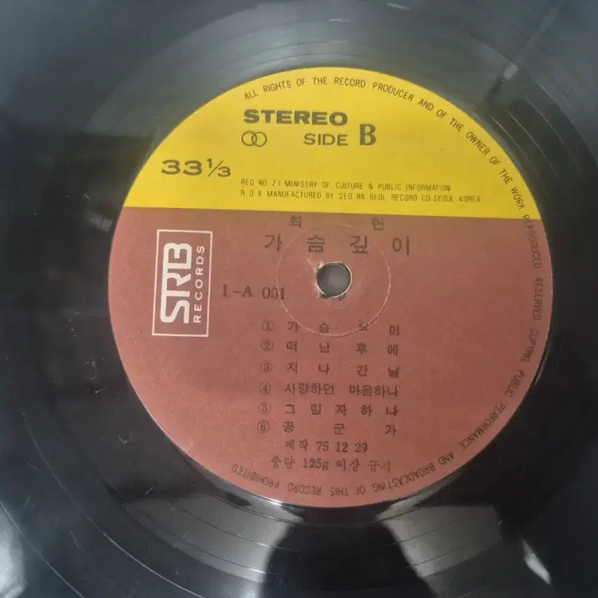 [BUNJANG] Choi Heon LP Record / 최헌 LP판