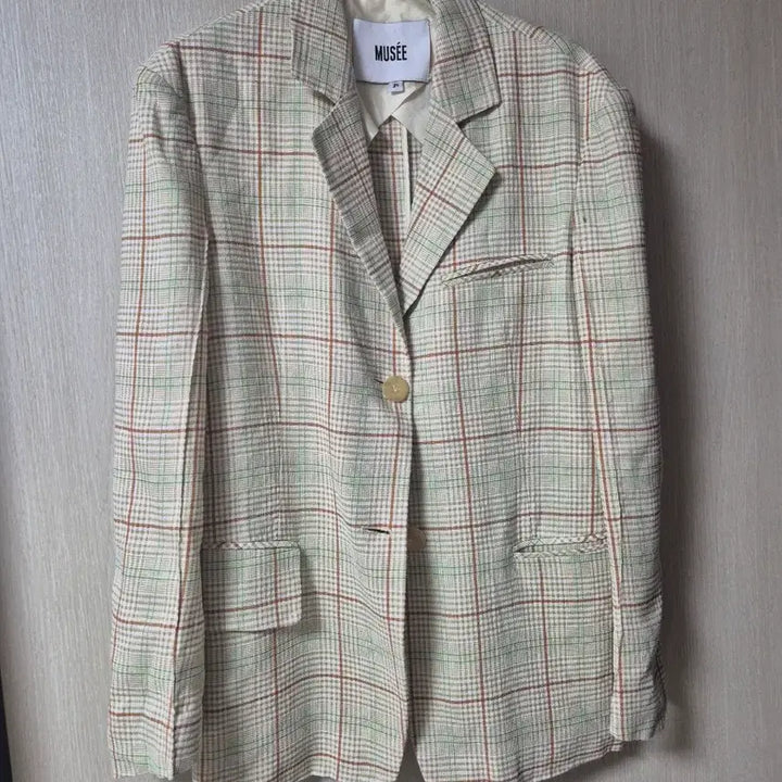 [SOLD OUT] 뮤제 musee 체크 자켓 린넨 자켓 34