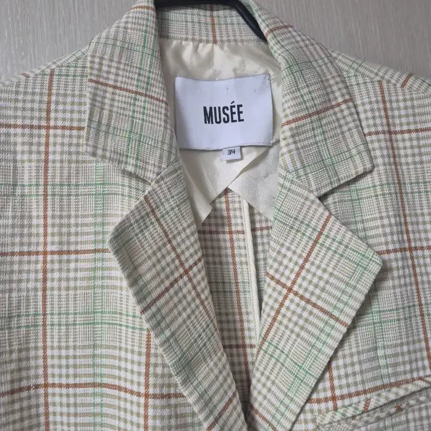 [SOLD OUT] 뮤제 musee 체크 자켓 린넨 자켓 34
