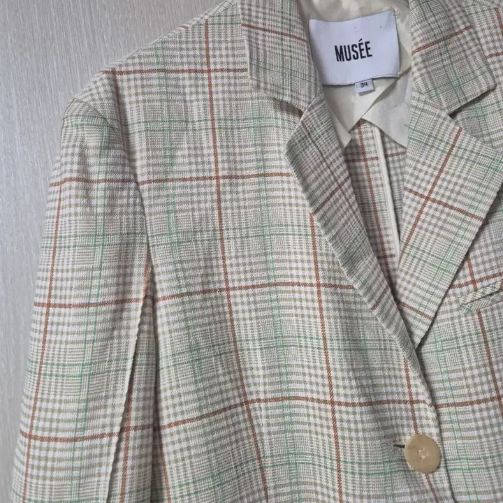 [SOLD OUT] 뮤제 musee 체크 자켓 린넨 자켓 34
