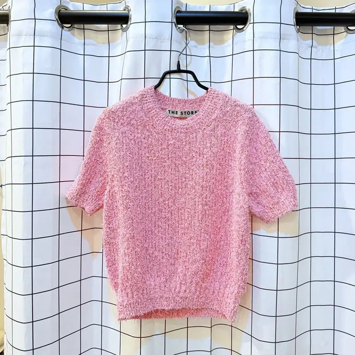 [BUNJANG] Hansome The Store Boucle Knit Top / 한섬 더스토어 부클 반팔니트