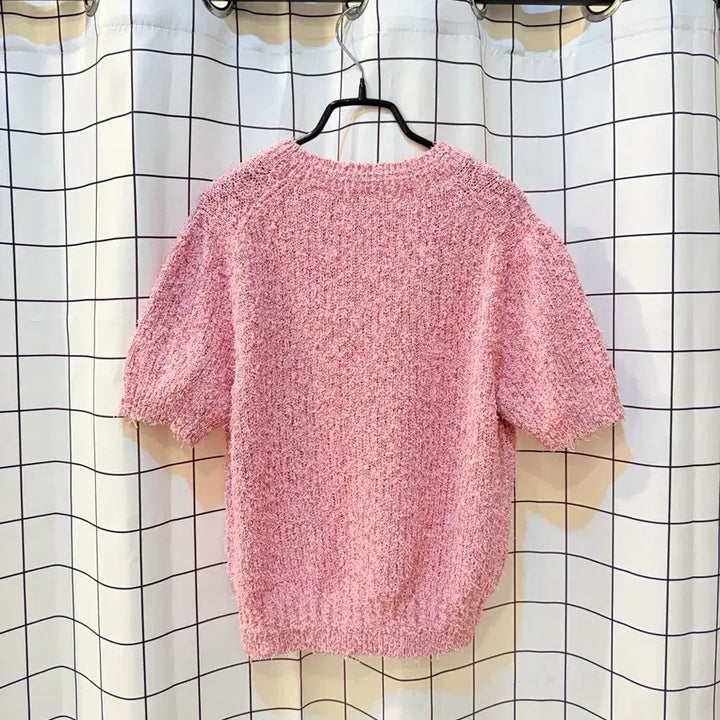 [BUNJANG] Hansome The Store Boucle Knit Top / 한섬 더스토어 부클 반팔니트