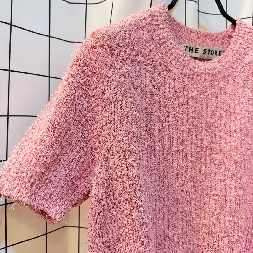 [BUNJANG] Hansome The Store Boucle Knit Top / 한섬 더스토어 부클 반팔니트