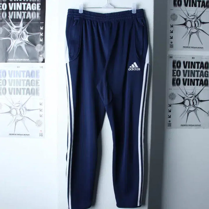 [BUNJANG] Adidas Training Pants Navy / (M-L) 아디다스 트레이닝복 바지 축구 풋살 기능성 네이비-2541