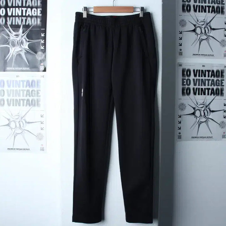 [BUNJANG] Spider Training Pants Black / (M-L) 스파이더 트레이닝복 바지 작은사용감 블랙 밴딩 무지-2544