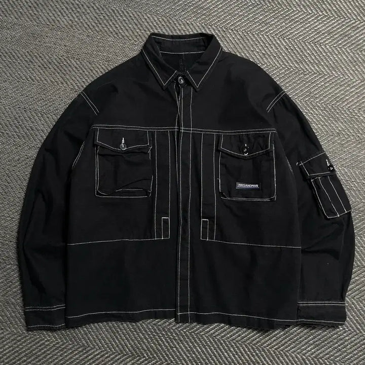 [BUNJANG] mrsandman Archive Stitch Work Shirt Jacket / mrsandman 아카이브 스티치 워크 셔츠 자켓o 5257