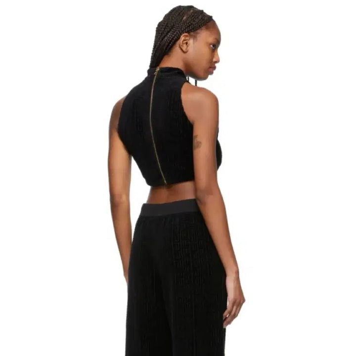 [BUNJANG] Balmain Velvet Crop Top / Balmain 발망 벨벳 크롭탑