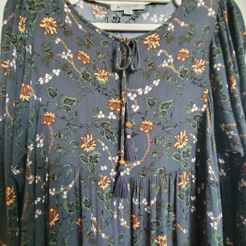 [BUNJANG] Thursday Island Floral Pattern Long Dress / 써스데이아일랜드 원피스