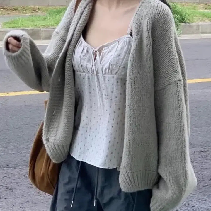 [BUNJANG] Alpaca Cardigan - Light Khaki/Pink / 알파카 가디건-연카키.연분홍 2가지 색상있음