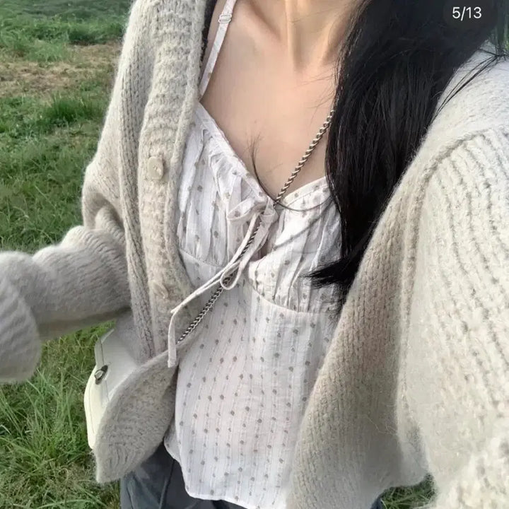 [BUNJANG] Alpaca Cardigan - Light Khaki/Pink / 알파카 가디건-연카키.연분홍 2가지 색상있음