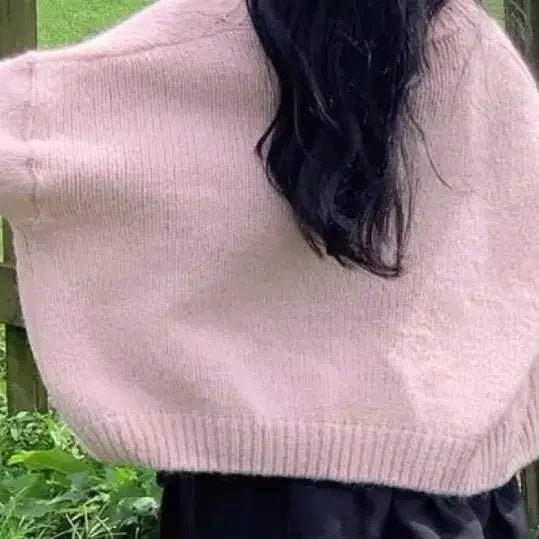 [BUNJANG] Alpaca Cardigan - Light Khaki/Pink / 알파카 가디건-연카키.연분홍 2가지 색상있음