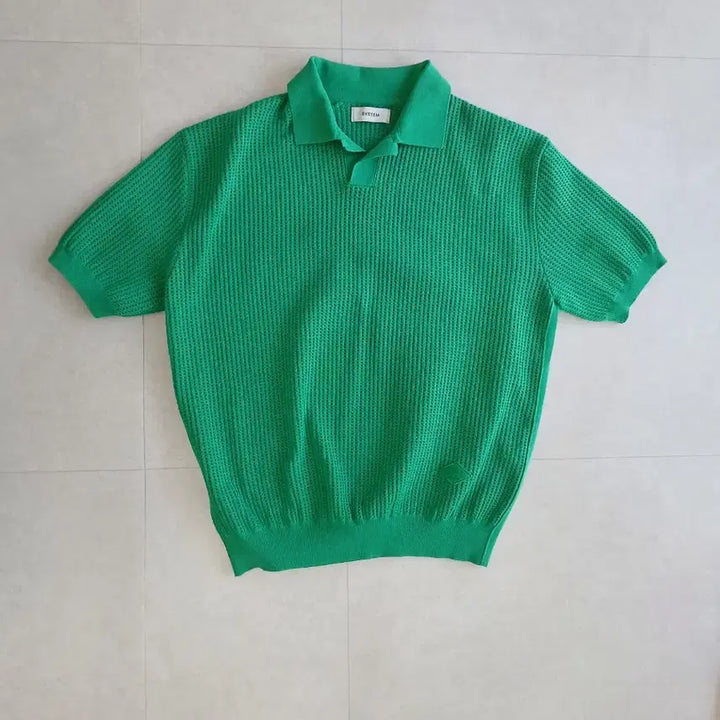 [BUNJANG] System Homme Eyelet Open Collar Knit / 시스템옴므 아일렛 오픈 칼라 니트