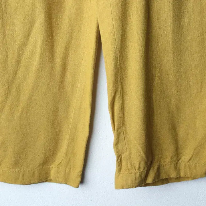 [BUNJANG] Zio Songzio Linen Training Pants / W(S-M) 지오송지오 트레이닝복 바지 밴딩 노랑 린넨 마-2559