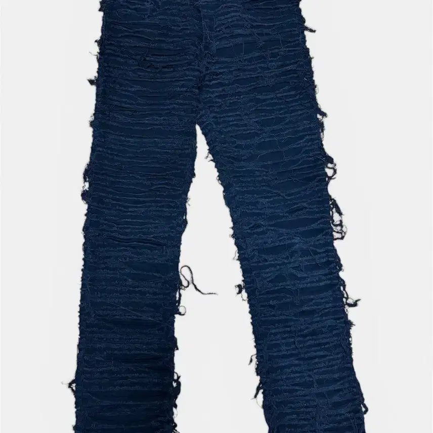 [BUNJANG] Vintage Grunge Distressed Black Jeans / 빈티지 그런지 데미지 블랙진