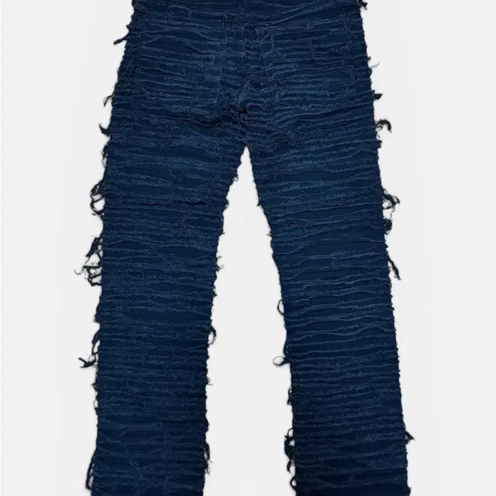 [BUNJANG] Vintage Grunge Distressed Black Jeans / 빈티지 그런지 데미지 블랙진