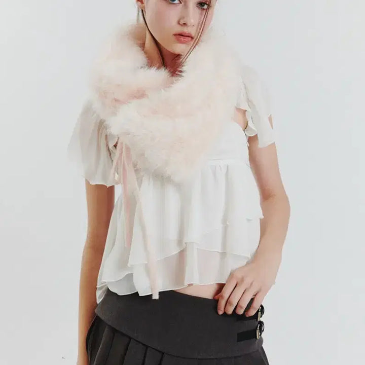 [SOLD OUT] 페인오어플레져 ella cape blouse 엘라 케이프 블라우스