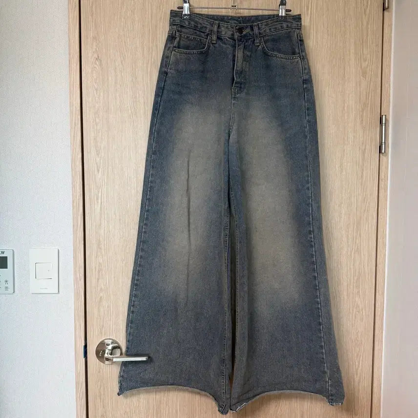 [BUNJANG] Wide Leg Denim Pants (S-L) / 와이드 데님 팬츠[S-L]