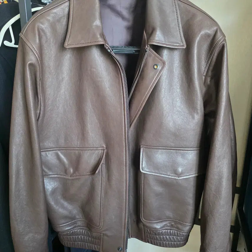 [BUNJANG] SEW A2 Leather Jacket Dark Brown / SEW A-2 a2 레더 자켓 다크 브라운 | Size 1