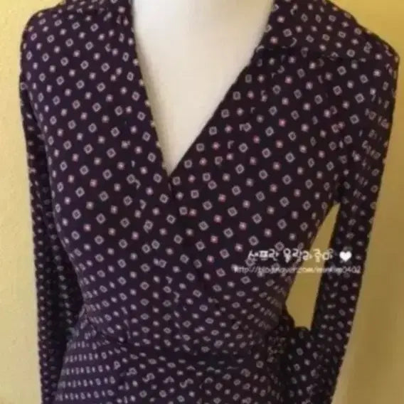 [BUNJANG] Tommy Hilfiger Dot Print Wrap Long Dress / 타미힐피거 랩 스타일 도트 롱 원피스