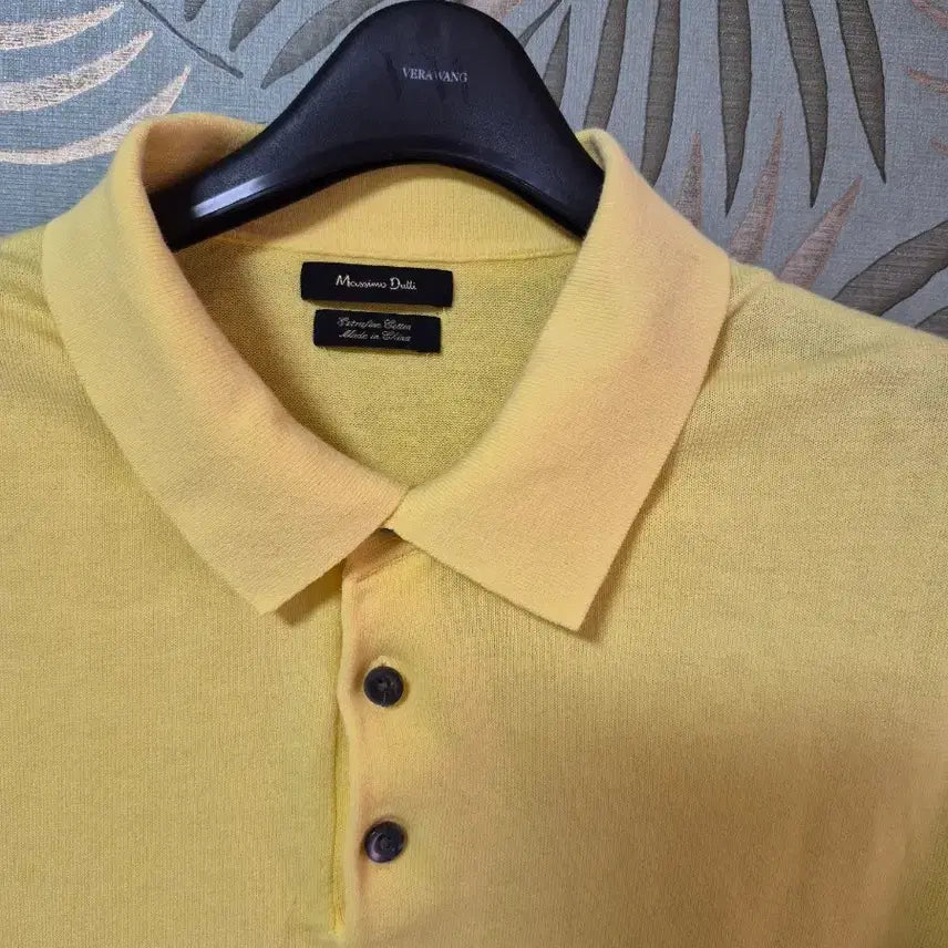 [BUNJANG] Massimo Dutti Yellow Short Sleeve Polo Knit / 마시모두띠 옐로우 반팔 폴로 니트