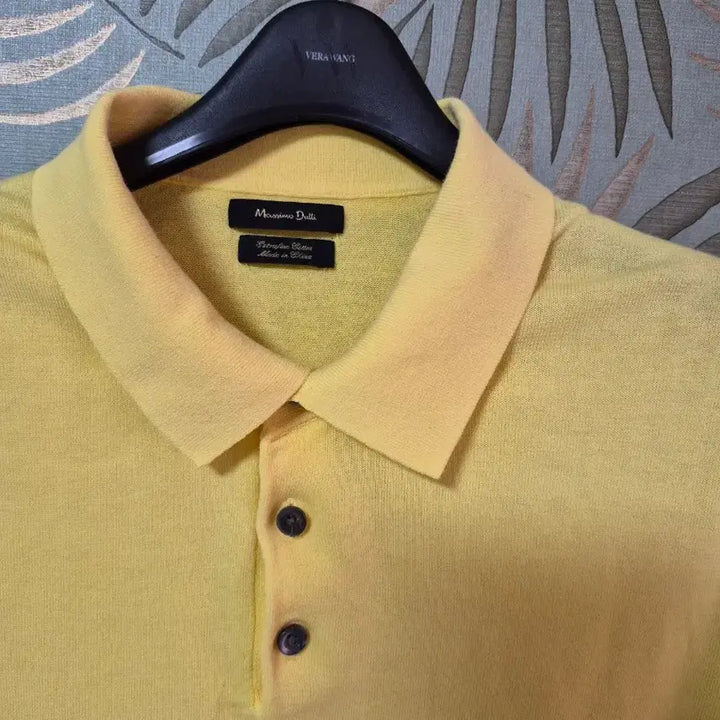 [BUNJANG] Massimo Dutti Yellow Short Sleeve Polo Knit / 마시모두띠 옐로우 반팔 폴로 니트