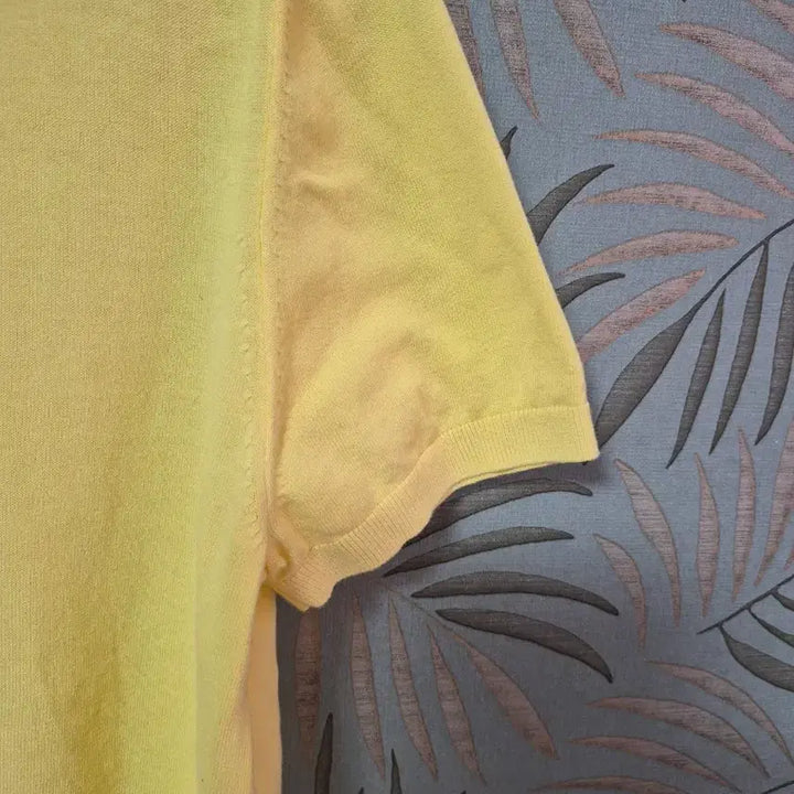 [BUNJANG] Massimo Dutti Yellow Short Sleeve Polo Knit / 마시모두띠 옐로우 반팔 폴로 니트