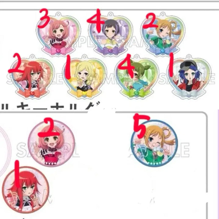 [BUNJANG] Pretty Rhythm Rainbow Live Lela Marukuji Acrylic Keychain &amp; Can Badge / 프리티리듬 레인보우라이브 레라 마루쿠지 캔뱃지 아크릴 키링 프리즘스톤