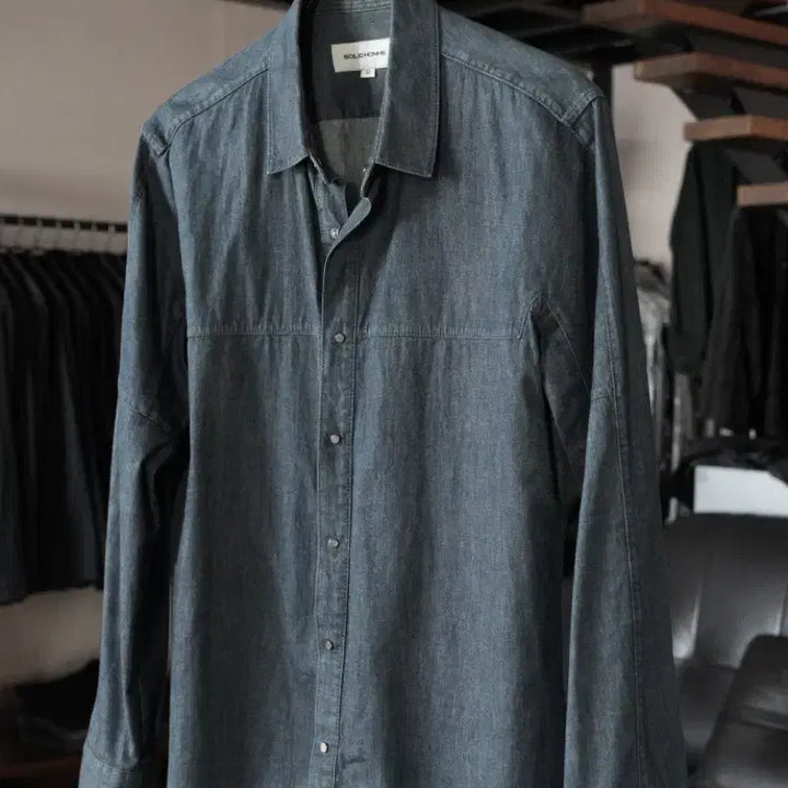 [BUNJANG] Solid Homme Denim Shirt Jacket / 솔리드옴므/ 데님 셔츠 자켓, 50(105)