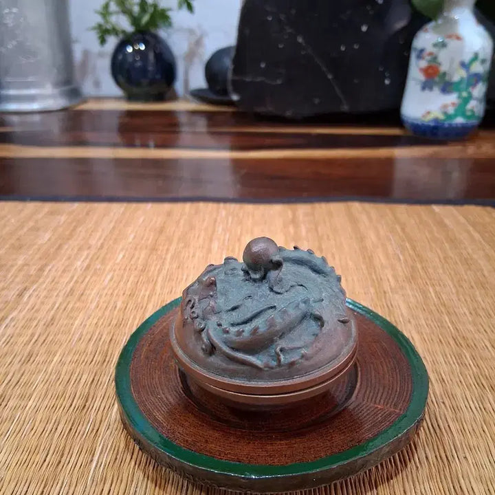 [BUNJANG] Antique Tea Utensil Brass Case / 골동 차도구 다기  신주 합