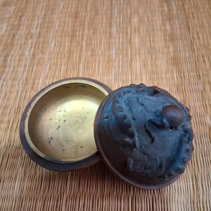 [BUNJANG] Antique Tea Utensil Brass Case / 골동 차도구 다기  신주 합