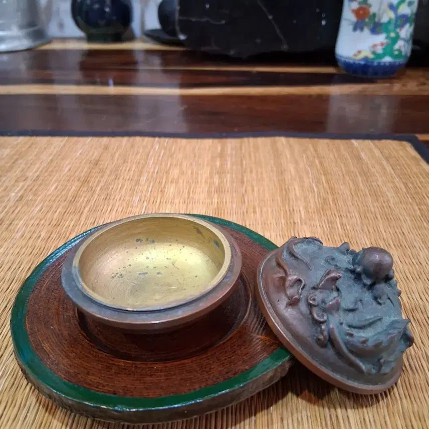 [BUNJANG] Antique Tea Utensil Brass Case / 골동 차도구 다기  신주 합