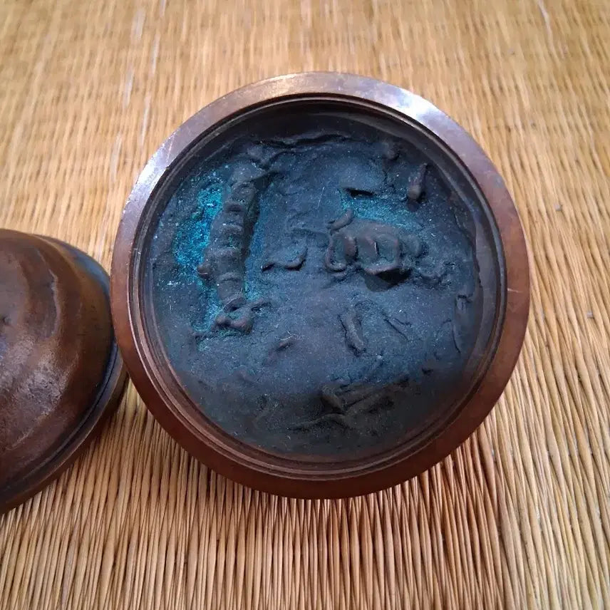 [BUNJANG] Antique Tea Utensil Brass Case / 골동 차도구 다기  신주 합