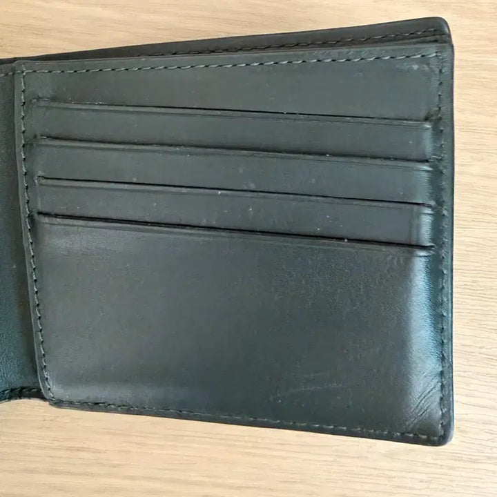 [BUNJANG] Maison Margiela Style Stitch Bifold Wallet Black Leather / 마르지엘라 스타일 스티치 블랙 반지갑