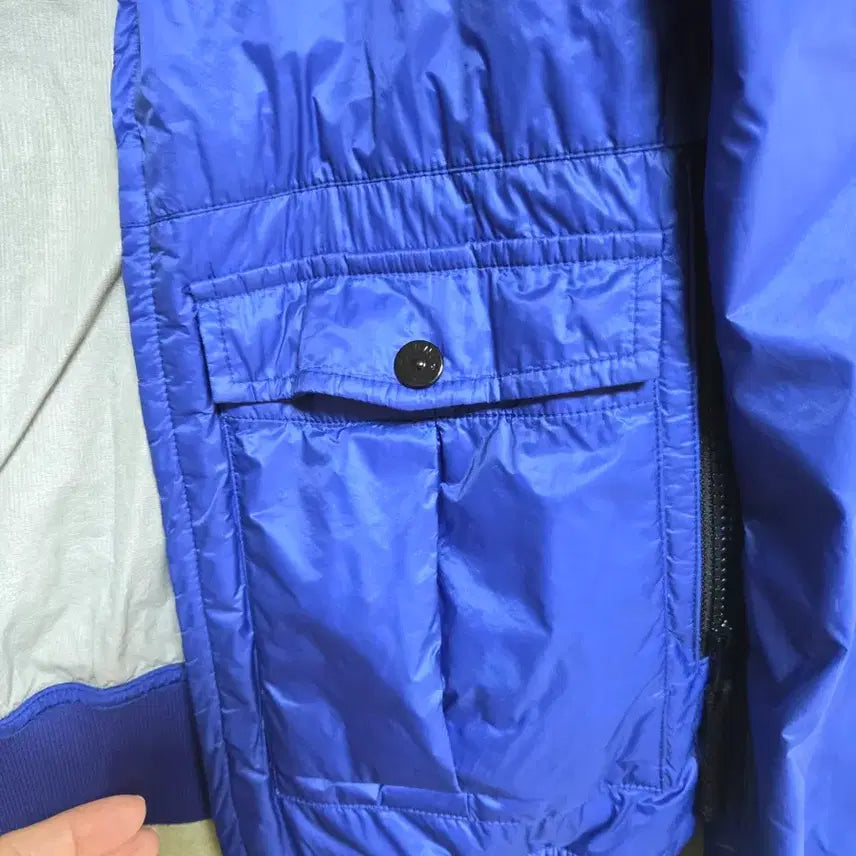 [SOLD OUT] 스톤아일랜드 마이크로립스탑 블루종 자켓 M