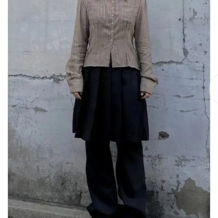 [SOLD OUT] 에이블리 플리츠 레이어드 바지