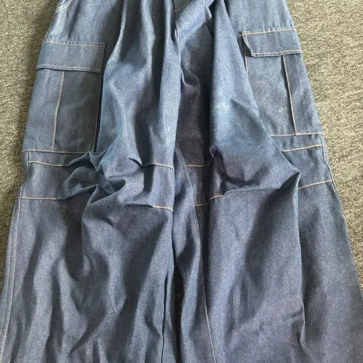 [SOLD OUT] 진청 데님 카고 밴딩 바지(배송비 포함)