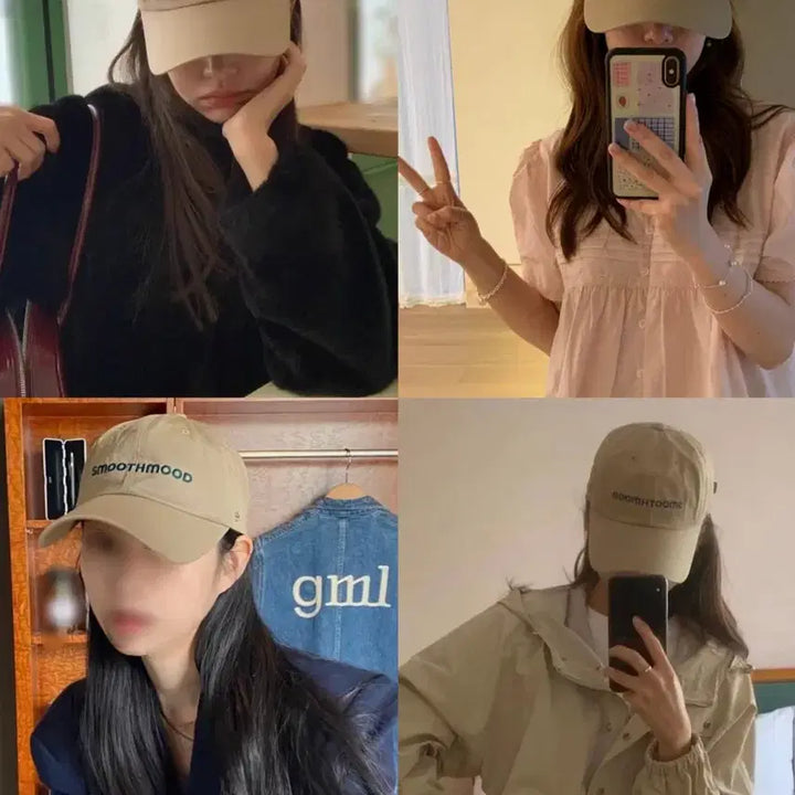 [BUNJANG] Smoothmood Beige Logo Ball Cap / 베이지 스무드무드  로고 볼캡 모자