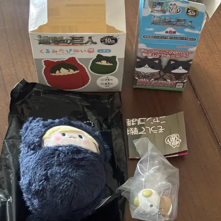 [BUNJANG] Erwin Smith, Tapinu, Mega Cat Attack on Titan Bundle Set / (일괄) 엘빈 에르빈 타피누이 , 메가캣 진격의거인