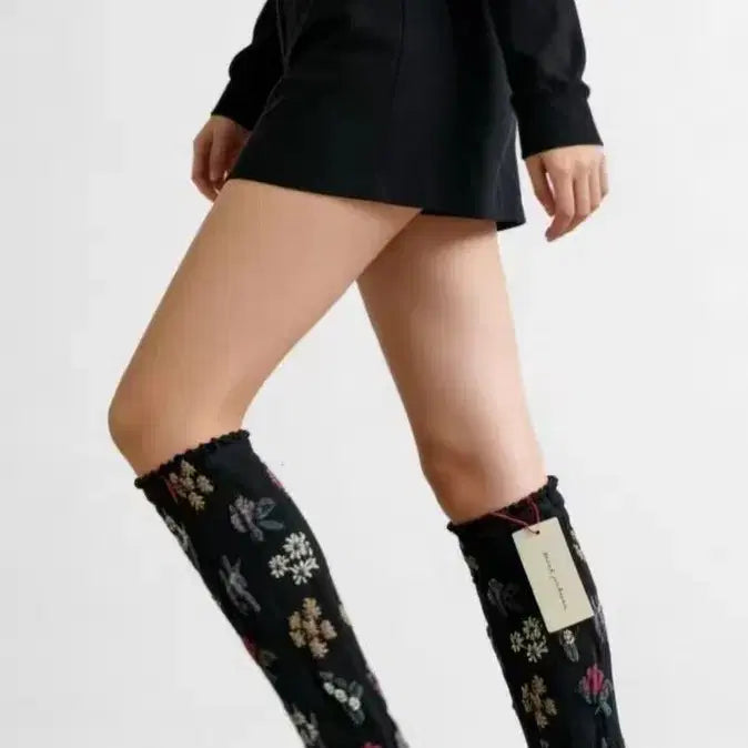 [BUNJANG] mina perhonen Flower Pattern Socks / 겨자 플라워 꽃패턴 mina perhonen 미나 페르호넨 양말 삭스