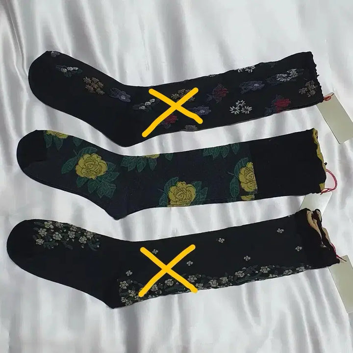 [BUNJANG] mina perhonen Black Rose Flower Pattern Socks / 블랙장미 플라워 꽃패턴 mina perhonen 미나 페르호넨 양말 삭스