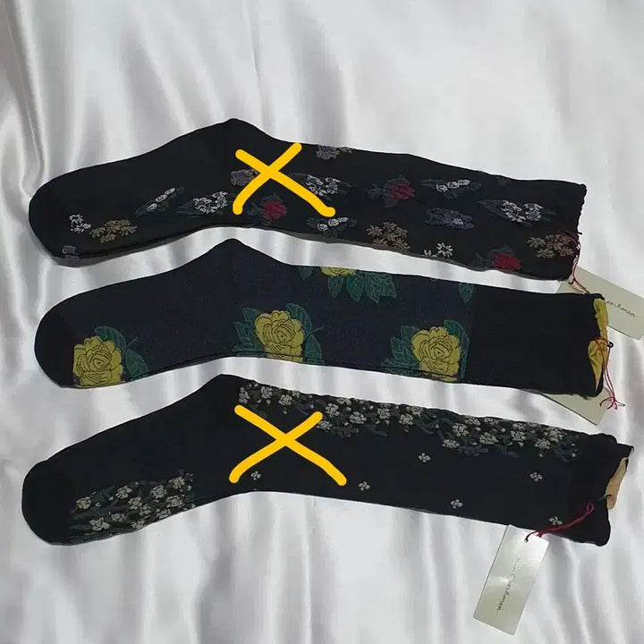 [BUNJANG] mina perhonen Black Rose Flower Pattern Socks / 블랙장미 플라워 꽃패턴 mina perhonen 미나 페르호넨 양말 삭스