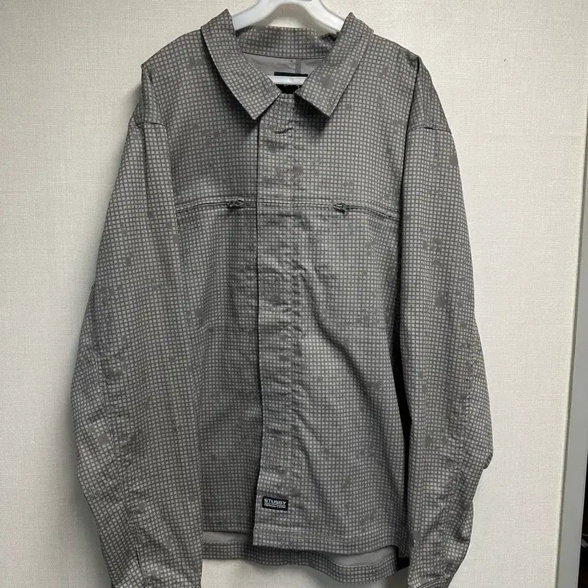 [BUNJANG] Stussy Check Zip Shirt / 스투시 체크 지퍼 셔츠