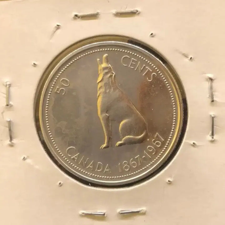 [BUNJANG] 1967 Canada Centennial 50 Cent Silver Coin / 1967년 캐나다 100주년 기념50센트 은화